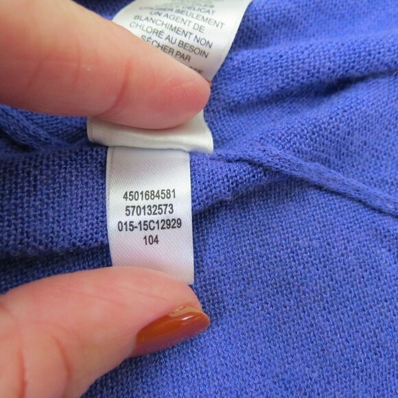 CHICO'S Women's Purple Open-Front Sabrina Layering Cardigan 2 Linen Rayon Blend - Picture 10 of 10